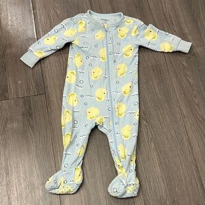 Carter's Blue and Yellow Duck Print Footie